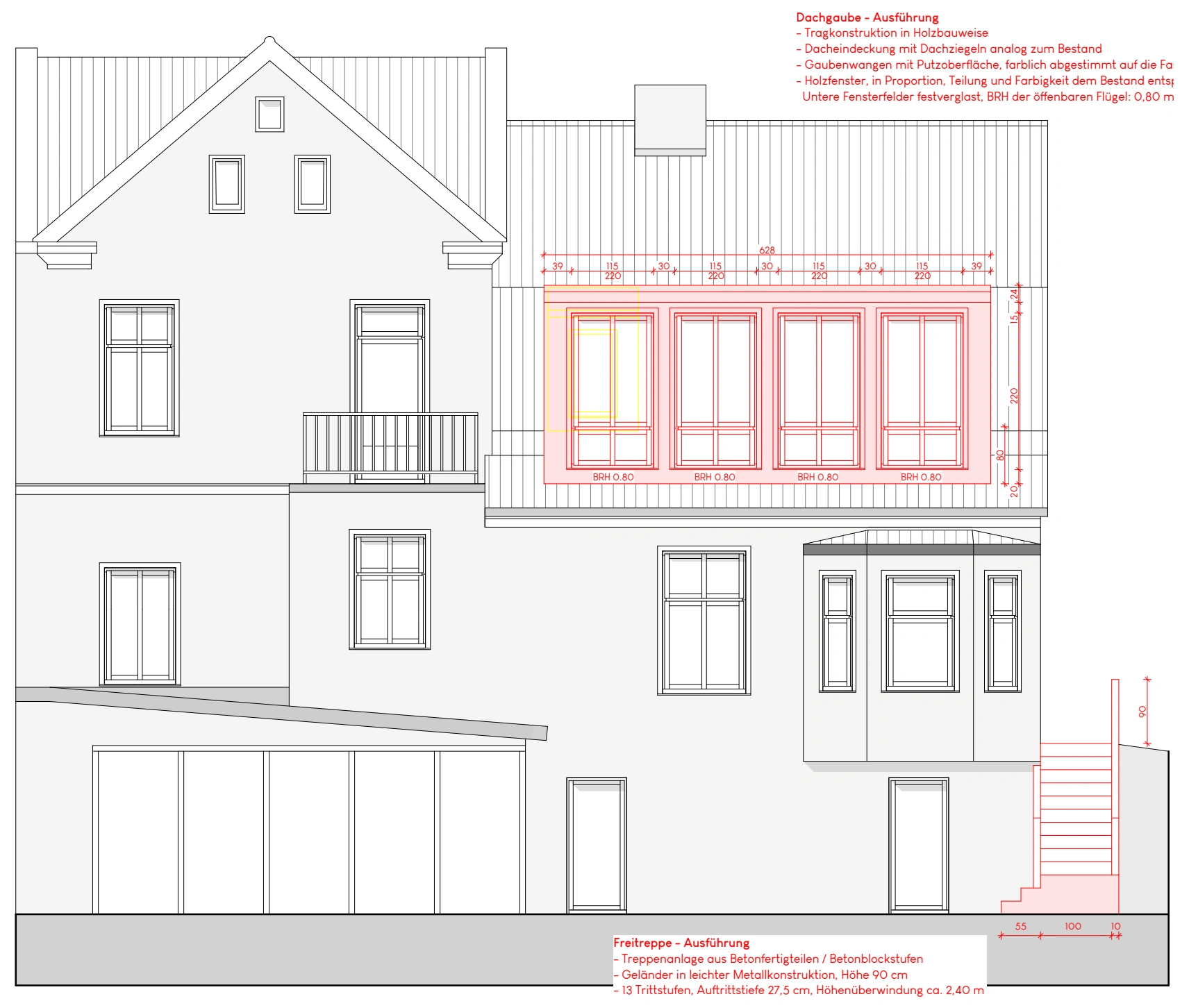 Elevation - Proposed interventions