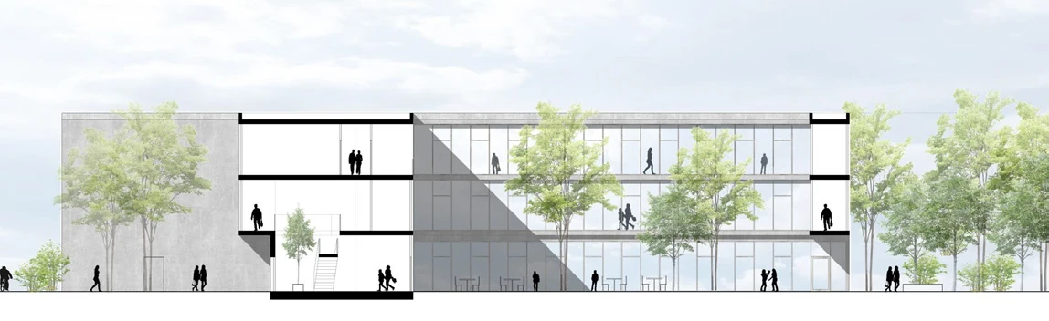 Sections - Building and courtyard