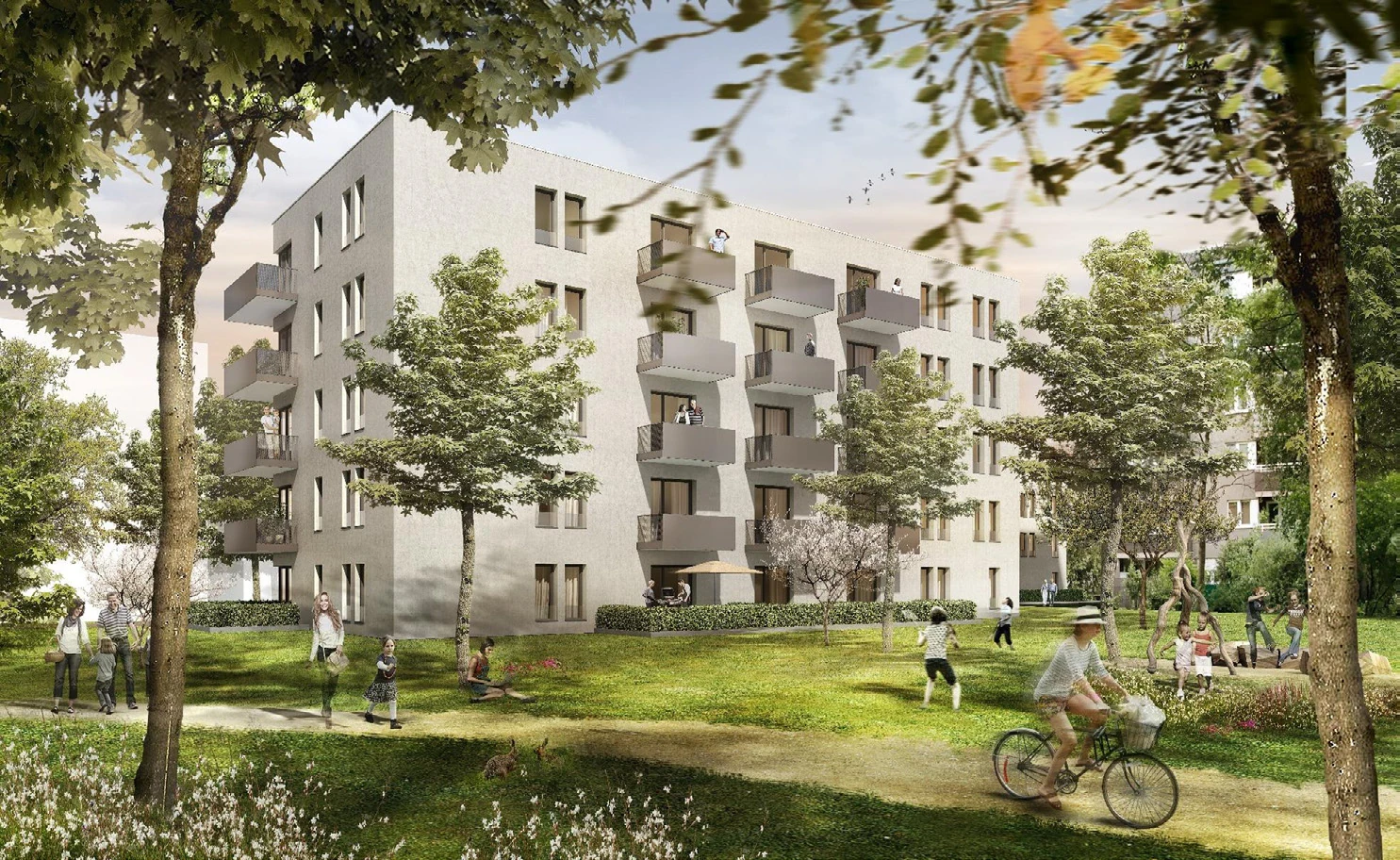 Visualisierung - Hof und Nachverdichtung