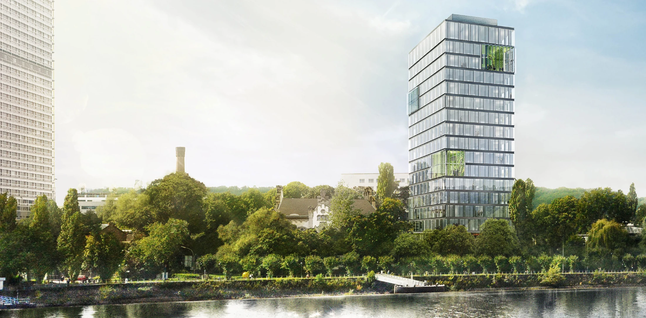Visualisierung - Erweiterungsbau und Freiraum