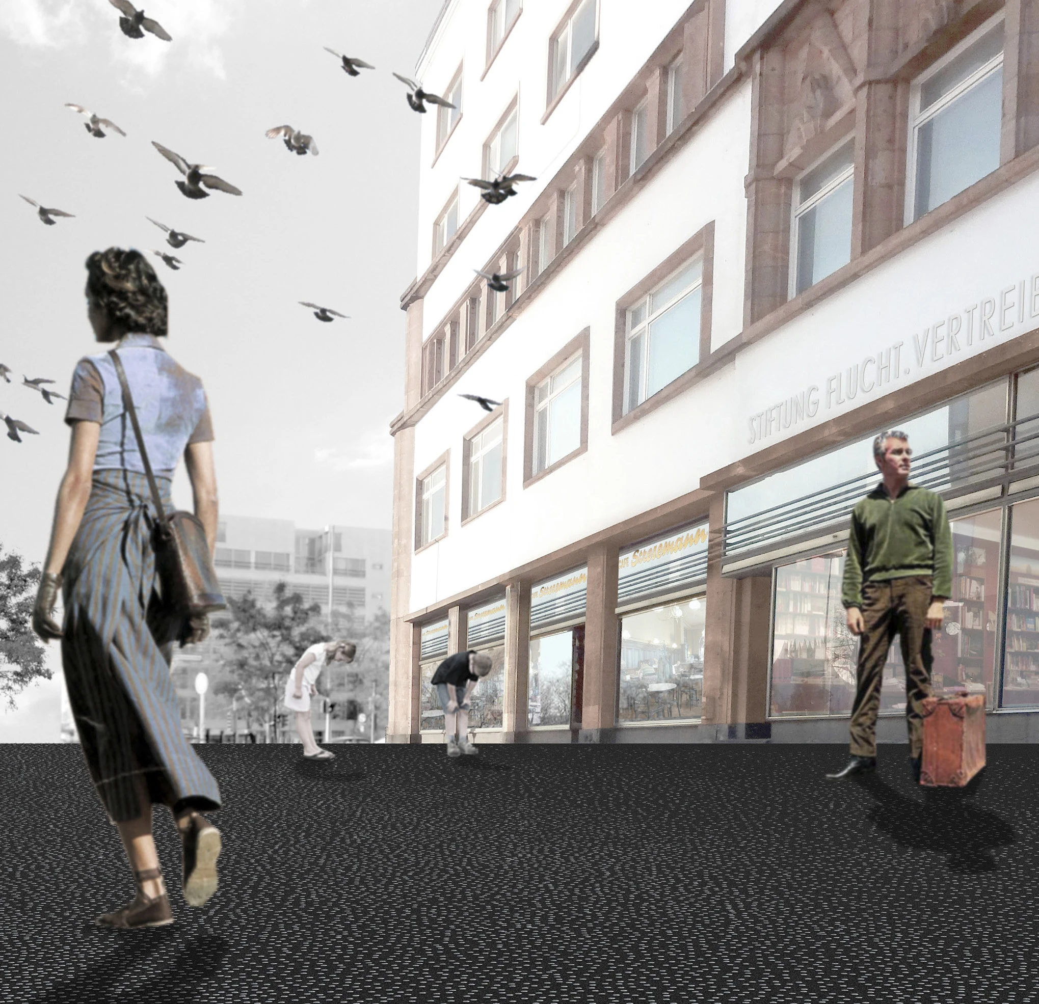 Visualisation - Forecourt and entrance